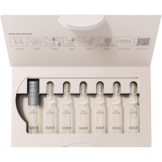 Babor SOS CALMING SERUM AMPOULES FOR THE FACE, WITH ALOE VERA AND PANTHENOL TO IMMEDIATELY SOOTH THE SKIN, 7 X 2 ML CONCENTRATED AMPOULES - Image 2